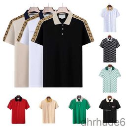 Luxury Italy Mens Stylist Polo Shirts Men Clothes Short Sleeve Fashion Casual Summer t Shirt Stripe Snake Polos Bee Floral C4F5