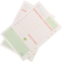 Planner Inserts Daily To Do List Notebook A5 Size 6 Holes Refill Binder Inner Page