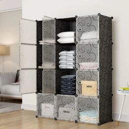 Cube Storage 12Cube Organiser Cabinet Display System DIY Bookshelf Shelves Plastic Cu 240125