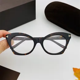 Sunglasses Frames 2024 Brand Retro Cat Eye Acetate Optical Eyewear Fashion Prescription Glasses Frame Women Myopia Eyeglass TF5456