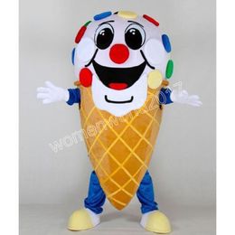 2024 Ice Cream Mascot Costume Cartoon Character Outfits Suit Adults Size Outfit Birthday Christmas Carnival Fancy Dress For Men Women