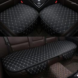 Car Seat Covers PU Leather Cover Universal Auto Interior Front Rear Back Cushion Protector Four Season Accessories