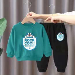 Spring Autumn Baby Boy Toddler Girl Fall Clothes Fashion Mather Kids Clothing Sets Winter Children Hoodie Pants Tops Suit 2pcs 240131