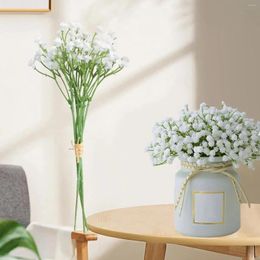 Decorative Flowers 3Pcs Babys Breath Artificial Fake Bouquet