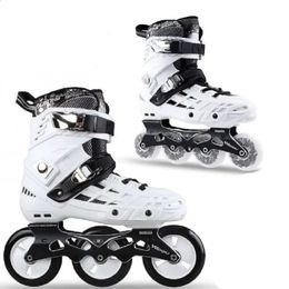 3 wheels speed 4 wheel slalom inline skates shoes for adults roller skating patines School Boys Girl 80mm 100mm rolling sneaker 240127