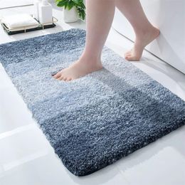 OLANLY Luxury Bathroom Rug Mat Soft and Absorbent Microfiber Bath Rugs Non-Slip Plush Carpet Wash Dry Bath Mats For Floor Shower 240130