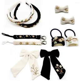 Hair Accessories 0853 Fashion Girls Handmade Embrodiery Padded Headbands Hairband CLIP