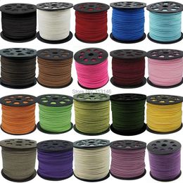 3mm 90 Metres Macrame Braided Faux Suede Cord Leather Lace DIY Handmade Beading Bracelet Jewellery Making Flat Thread String Rope 240202