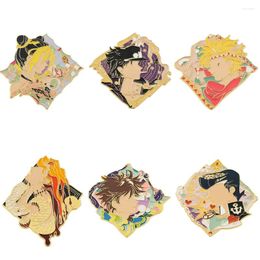 Brooches JoJo's Bizarre Adventure Brooch Metal Cartoon Character Badge Backpack Costume Lapel Pin Jewellery Collection Commemorative Gift