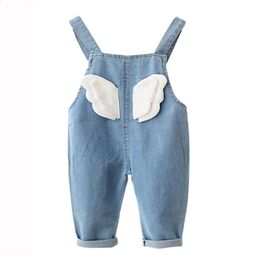 Baby Girl Overalls Kids Casual Trousers Jumpsuit Toddler Infant Denim Dungarees Child Jeans Playsuit 240127