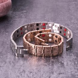 Link Bracelets Steel Magnetic Bracelet Benefits Chain Magnet Health Men Stainless Wrist Band Therapy Arthritis