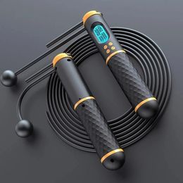 2 In 1 Multifun Speed Skipping Rope With Digital Counter Professional Ball Bearings And Nonslip Handles Jumps Calorie Count 240127