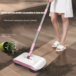 Magic Broom Hand Push Vacuum Cleaner Floor Home Accessories Kitchen Sweep Dust Machine Handle Household Goods Lazy Sweeper Mop 240123