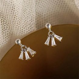Stud Earrings Fashion Crystal Fan Tiny Earring For Women Jewellery Gift