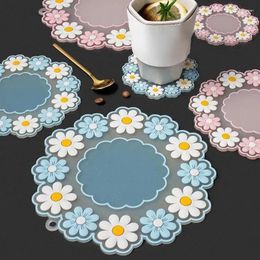 Table Mats Placemat Dinner Plate Insulated Pads Mat Anti-skid Cup Tea Mug Milk Coffee Decoration Silicone