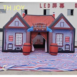 free air ship to door outdoor activities 10x5x5mH (33x16.5x16.5ft) inflatable pub Party rental Tent Irish Bar inn nightclub tent for sale