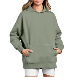 Women's Hoodies Winter Warm Hooded Sweatshirt For Women Casual Solid Colour Printed Fashionable Loose And Daily Sudaderas