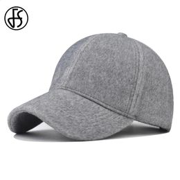 FS Gray Pink Cashmere Baseball Cap For Men Warm Plush Brand Women Winter Hat Street Outdoor Windproof Trucker Caps Gorras 240202