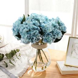 Decorative Flowers Artificial Silk Hydrangea For Wedding Decoration Fake DIY Gift Craft Real Touch Flower Accessories Home Decor