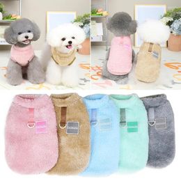 Dog Apparel Coral Fleece Pet Vest For Sweet Cute Cat T-shirt Autumn/winter Puppy Shirt Soft Warm Pullover Clothing