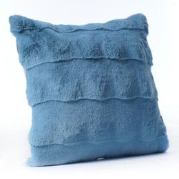Pillow Faux Fur Cover Decorative For Sofa Living Room Decor Case High Quality Blue Covers