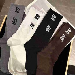 Mens Tall Socks b Letter Printed Cotton Sports Casual QIQC