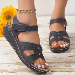 Sandals Fashion Open Toe Women Summer Outdoor Adult Women's Wedges Non Slip Buckle Zapatos De Mujer Footwear