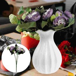 Decorative Flowers 2Pcs Fake Peony Flower Arrangement Bouquet Artificial Decor