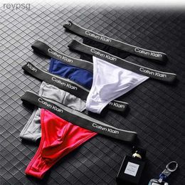 Briefs Panties Calivn Klain Cotton Mens Underwear Comfortable T-Back Breathable Thongs 3D Crotch Male G-String YQ240215