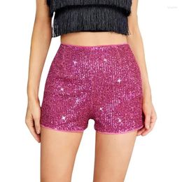 Women's Shorts Summer Women Clothes Sequined Stretch Slim Sexy Club Sequins Shiny Female Streetwear Sequin Performance Costume