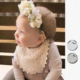 Hair Accessories HoneyCherry Baby-shaped Bib Baby Cotton Lace Mouthwash Towel Exquisite Retro Style Fake Collar Decoration Bibs
