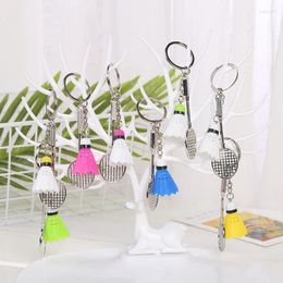 Keychains Badminton Tennis Keychain Car Key Bag Pendant Sports Souvenirs Alloy