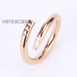 Double Circle Nail Ring Diamond Rings Fashion Jewelry Woman Wedding Rose Gold Silver Plated Never Fade Engagement Rings Party Anniversary Gift Size 511YY4ID Y4ID