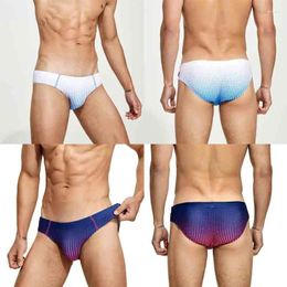 Underpants XXL Printing Men's Briefs Low Waist Knickers Breathable Sexy Swim Underwear Panties Beach Trunks Seamless Elastic