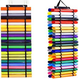 Vinyl Roll Holder Storage Organizer Hanging Bag Wall Mount Craft Rack Behind Door 240125