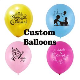 Custom balloons Printing Your Own Personalised Name Sticker advertising Birthday Party Foil Ballons for Customised 240130