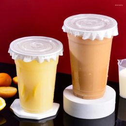 Motorcycle Apparel Milk Tea Cup With Lid Transparent Coffee Mug Outer Packaging Cold Drink Lemon