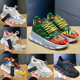 Designer casual shoes Chain Reaction platform sneakers womens mens fashion sports rubber out of office sneaker running trainers shoes