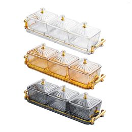 Plates 3 Compartment Storage With Holder Condiment Tray Nuts Candies Container Nut And Candy Serving Nordic Dried Fruit Dish