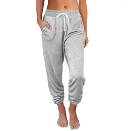 Women's Pants 2024 Spring And Summer Amazon European American Clothing Cross-Border Casual Loose Pocket High Waist Nine-Point Leg Pant