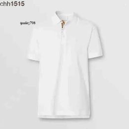 Summer Burberies Burbreries Men's T-shirts European Short Station Bia Casual Polo Shirt B Mens Classic Solid Letter Embroidery Sleeve Tshirt 2325