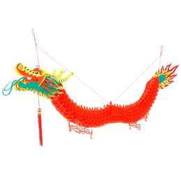 Chinese Dragon Paper Decoration Festival Year Garland Plastic Hanging Lantern Ornaments for Decoration Year Spring Festival 240127