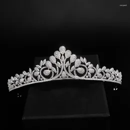 Hair Clips YYSUNNY Luxury Silver Color Princess Tiaras And Crowns Headband Girls Flower Bridal Crown Wedding Party Accessories Jewelry