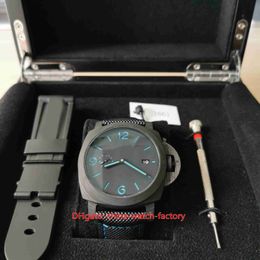 VS Factory Mens Watch Super Quality 44mm Carbotech 1661 1661 Carbon Fibre Leather Bands LumiNova Watches CAL.P.9010 Movement Mechanical Automatic Men's Wristwatches