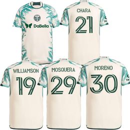 2024 Portland home Timbers soccer jerseys 24 25 CHARA 21 WILLIAMSON 19 MOSQUERA 29 MORENO 30 MATURE UNITES US jersey football shirts away