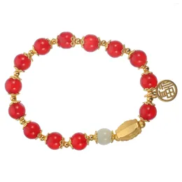 Charm Bracelets Red Bracelet Women Chain Rope Braided Protection Zodiac Dragon Wrist Jewellery