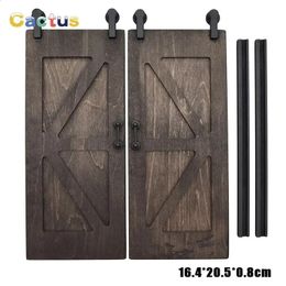 1 Set 1 12 Dollhouse Miniature Barn Door Sliding Door Partition Door Model DIY Accessories 240123