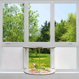 Other Bird Supplies Window Feeder Inside House 180° Clear View For Easy To Clean Fill