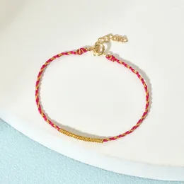 Link Bracelets Handmade Red Rope Braided Line Good Lucky Bracelet Female Gift Women Hand-woven Wrap Thin Friend Couple Accessories