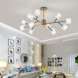 Chandeliers Nordic Modern Style Living Room Chandelier Simple Atmospheric Bedroom Lamp Household LED Creative Macaron Set